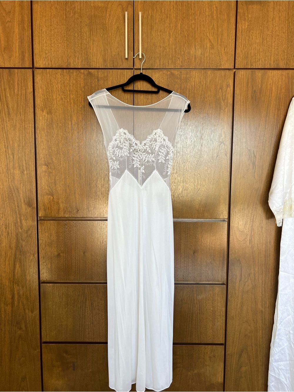 Vintage Sheer Lace White Women's Dress